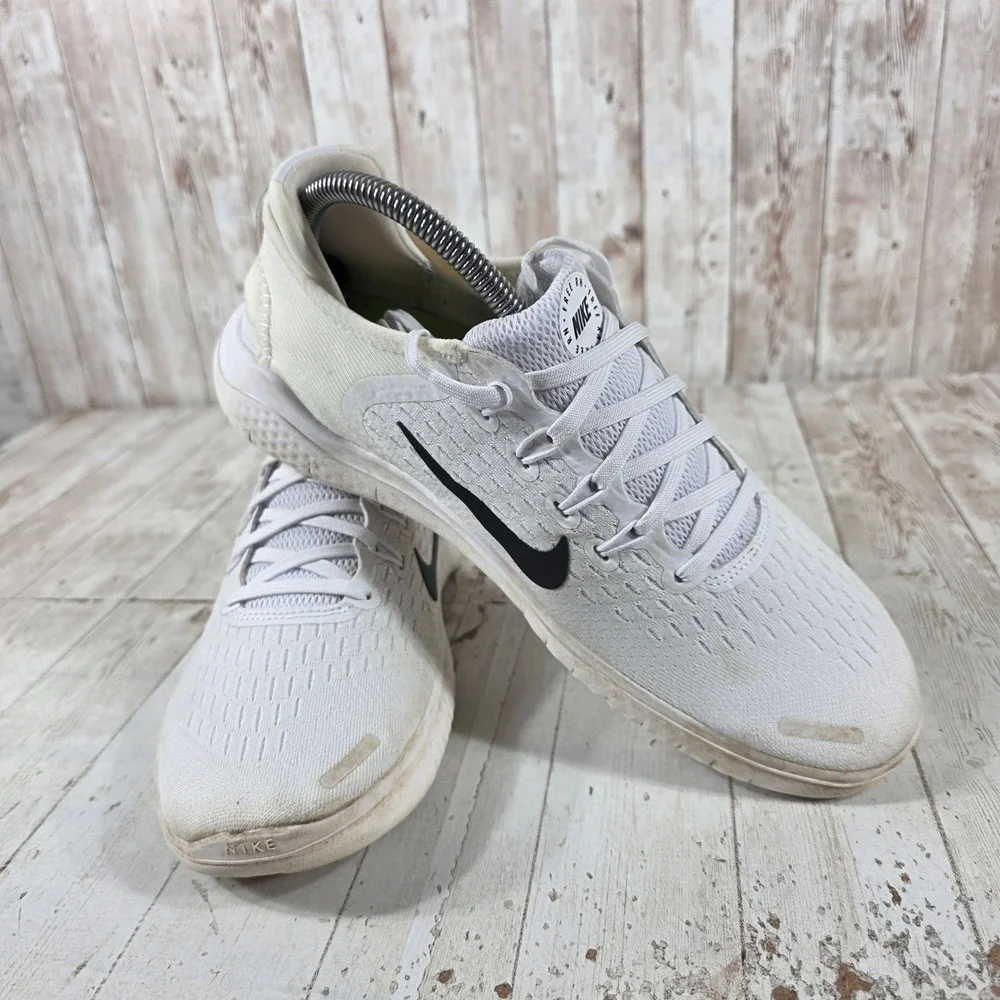Nike Free RN 2018 Mens White Black Running Shoes 942836-100 Size 8